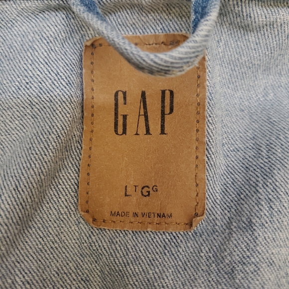 GAP Women's Faded Blue Denim Jacket Large - Picture 2 of 5